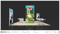 20x20 Island booth design by Exhibit-Rentals